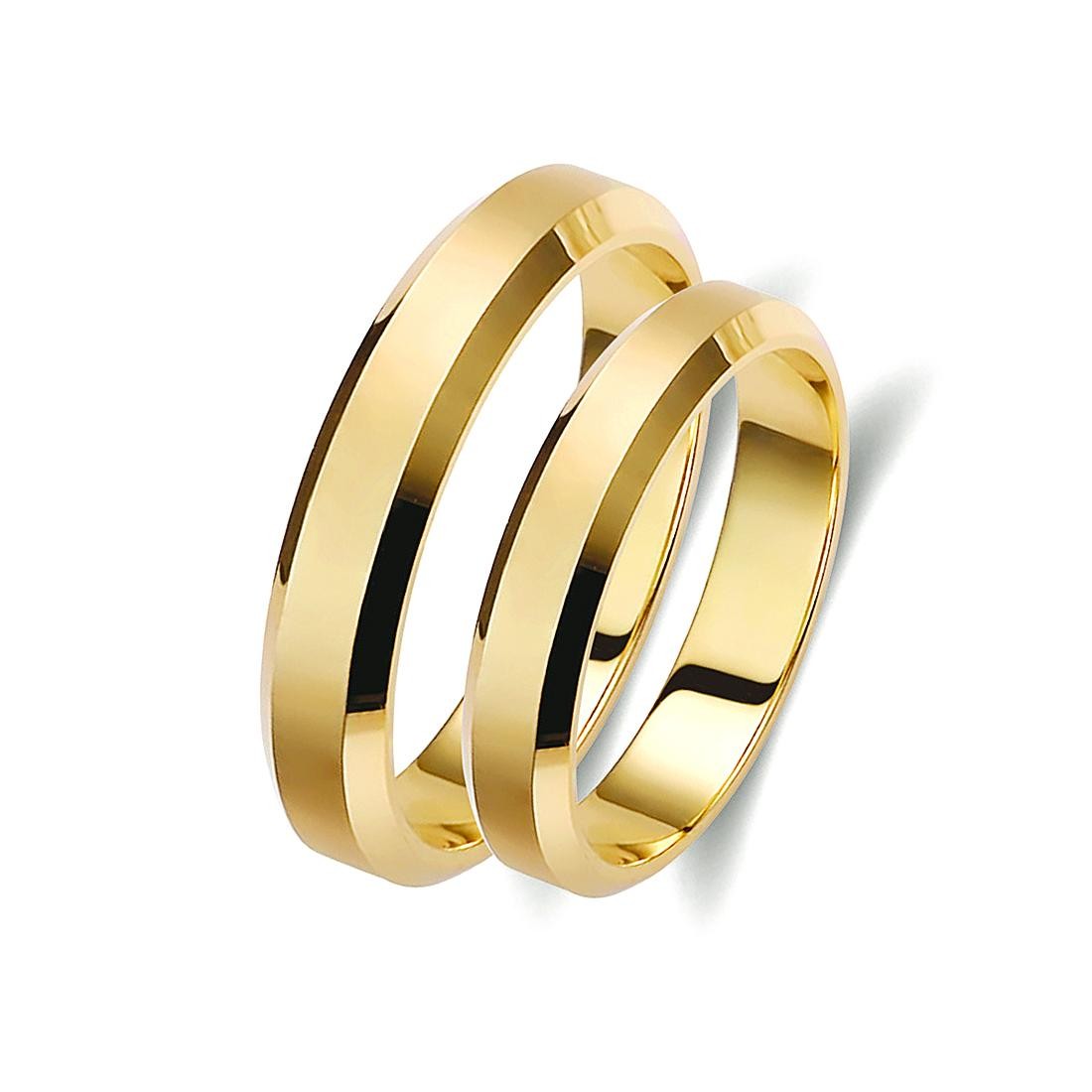 Ζευγάρι βέρες χρυσές 14 καρατίων. Σχέδιο 094c-ca 