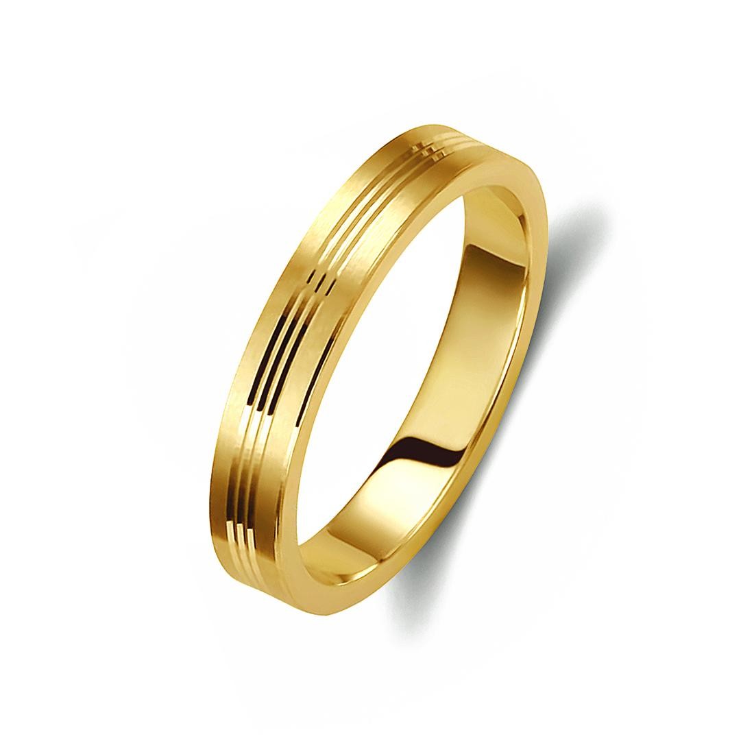 Ζευγάρι βέρες χρυσές 14 καρατίων. Σχέδιο 303c-ca