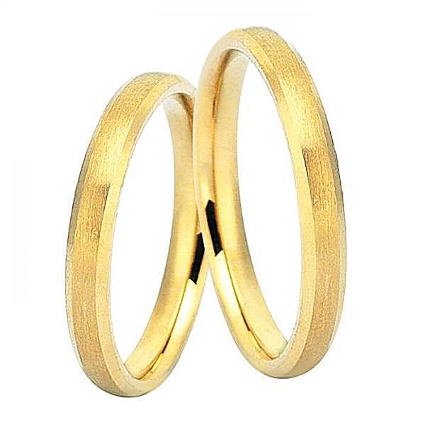 Ζευγάρι βέρες Dekagold, χρυσές 14 καρατίων. Σχέδιο 226-f6