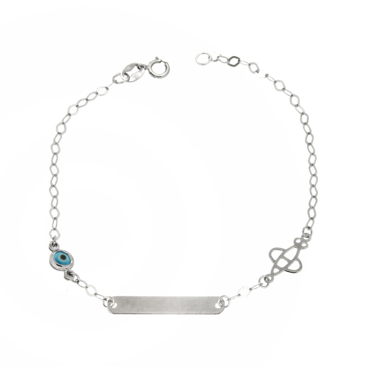 Ταυτότητα λευκόχρυση με αεροπλανάκι και ματάκι K14