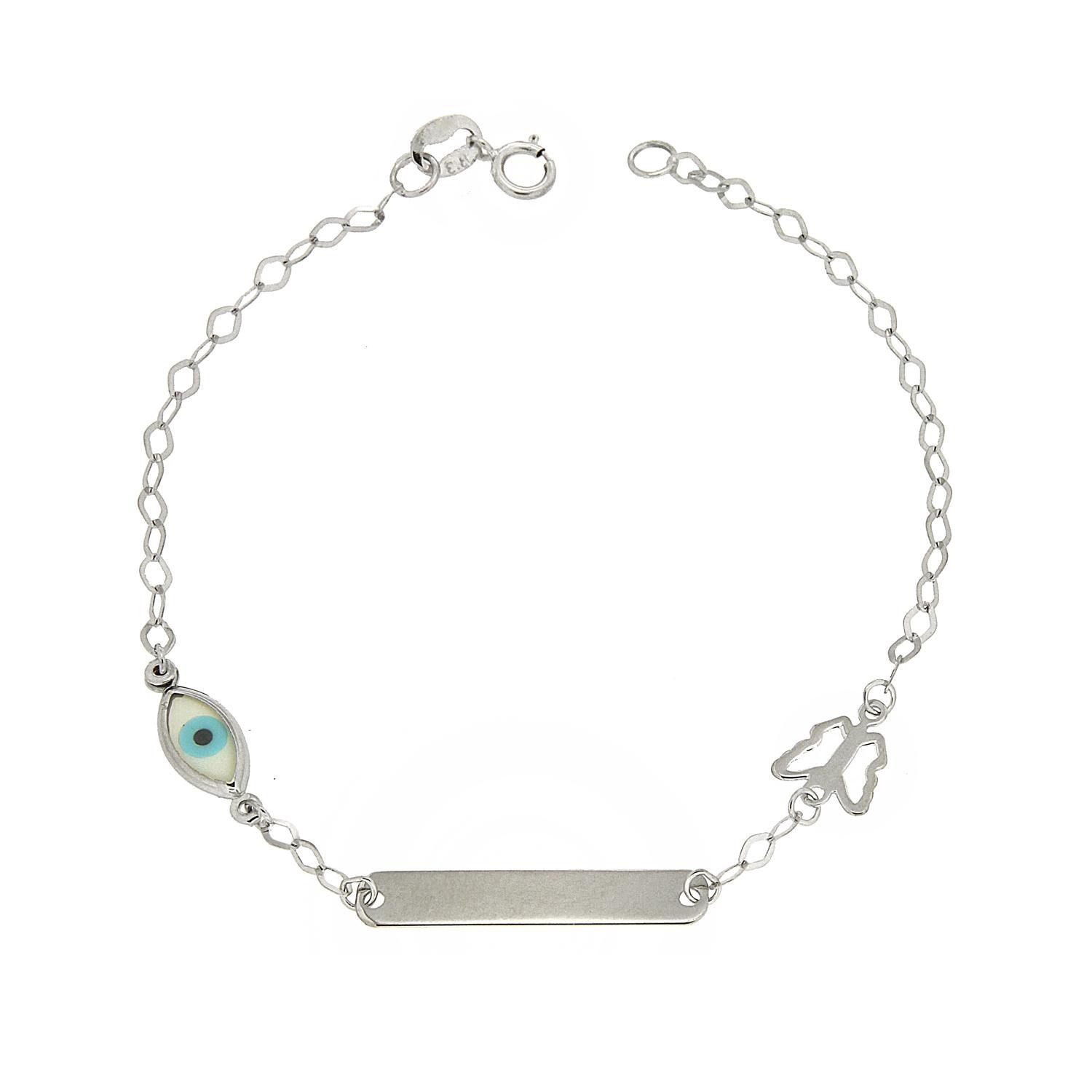 Ταυτότητα λευκόχρυση μάτι και πεταλούδα K14