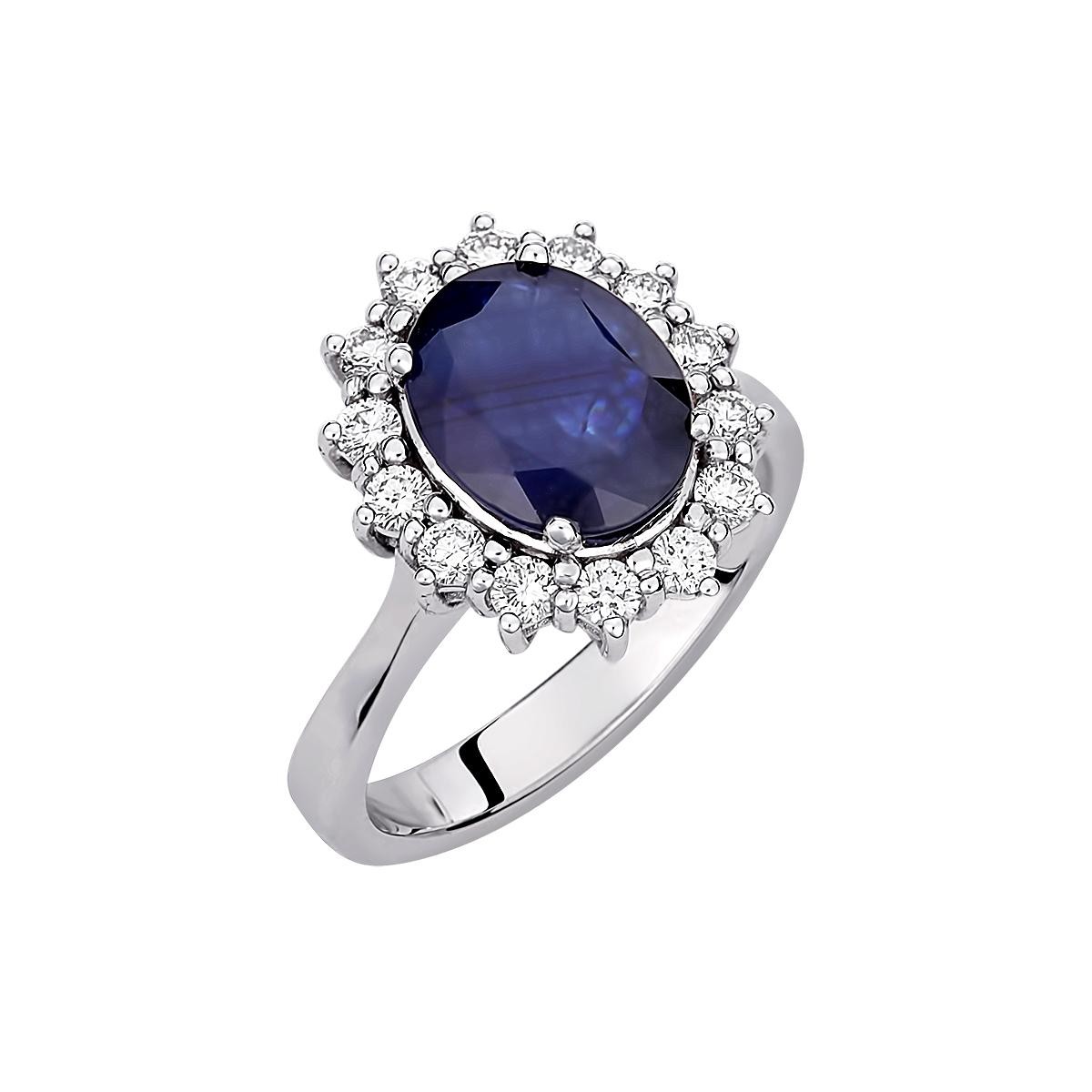 Ροζέτα μεγάλο δαχτυλίδι sapphire 2.42ct