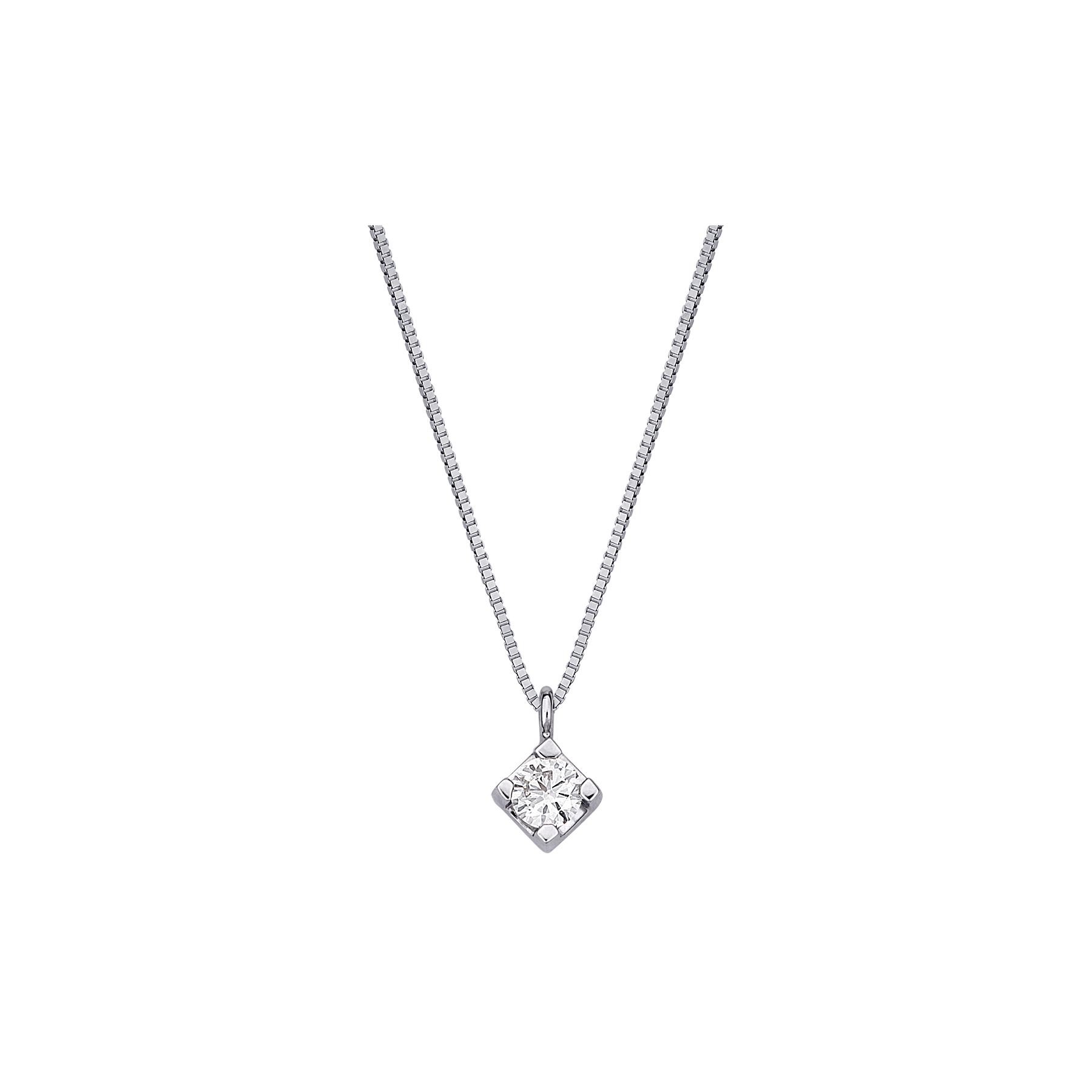 Κολιέ ρόμβος diamond μονόπετρο