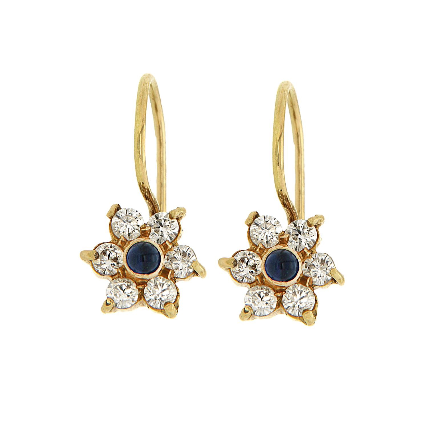 Σκουλαρίκια κρεμαστά λουλούδια