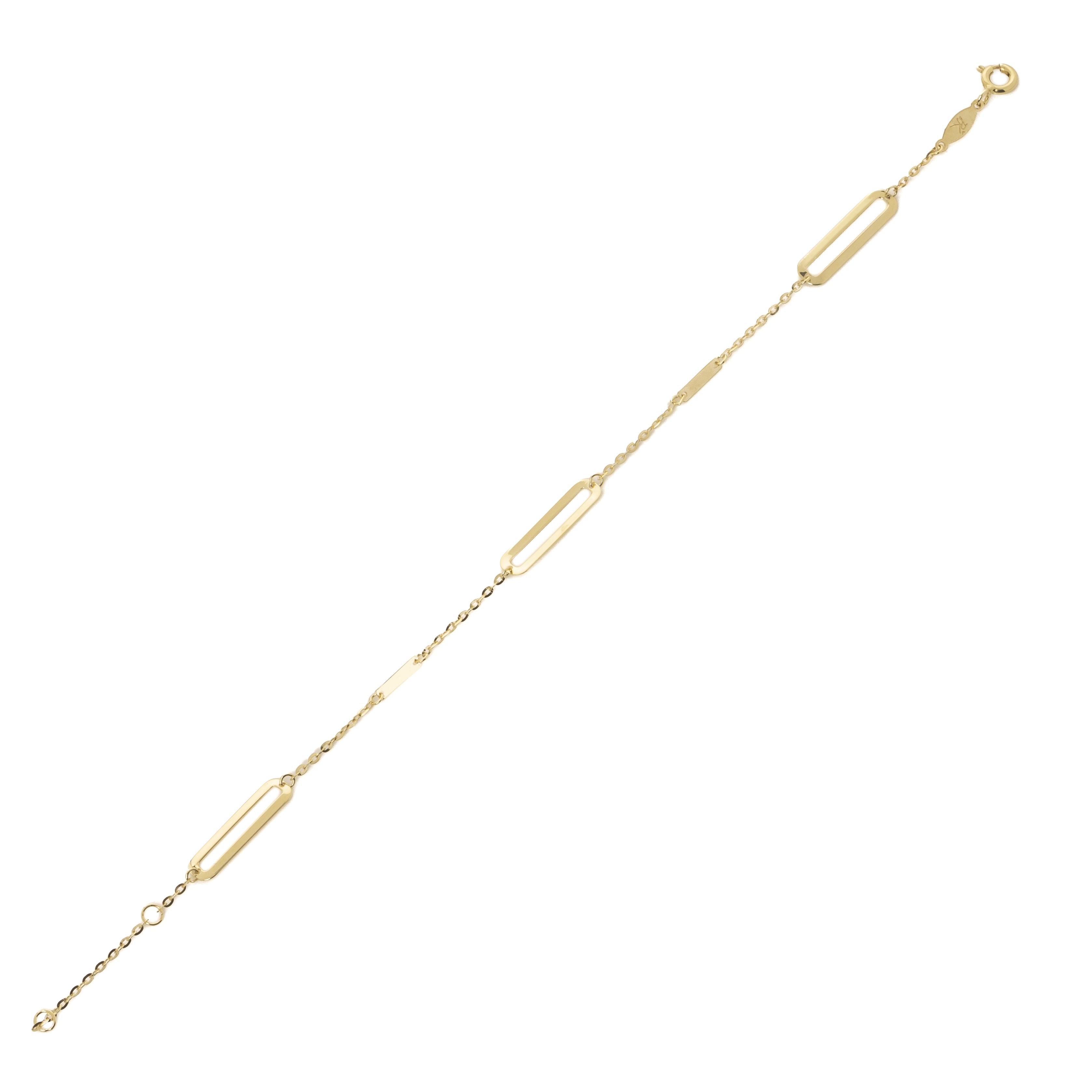 Βραχιόλι χρυσό elongated charms