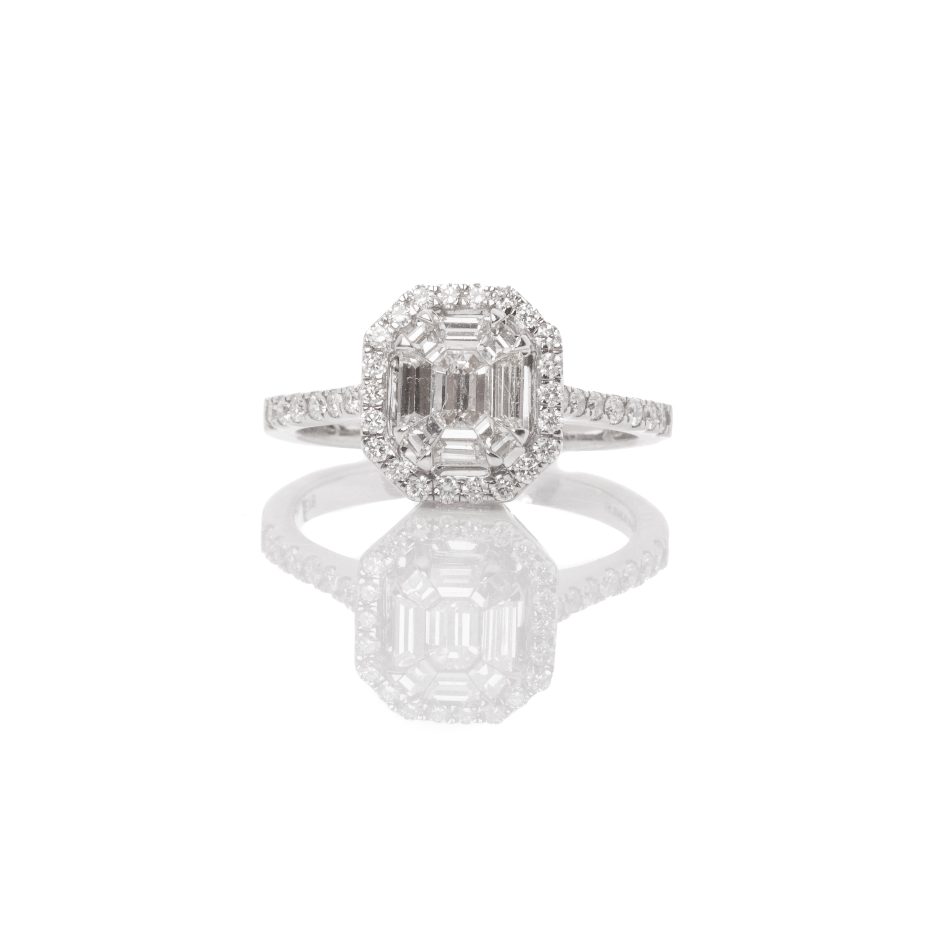 Δαχτυλίδι ροζέτα illusion 0.80ct