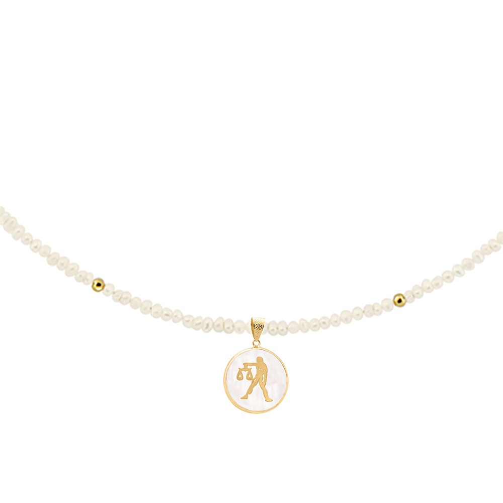 Zώδιο μαργαριταρένιο κολιέ Ζυγός