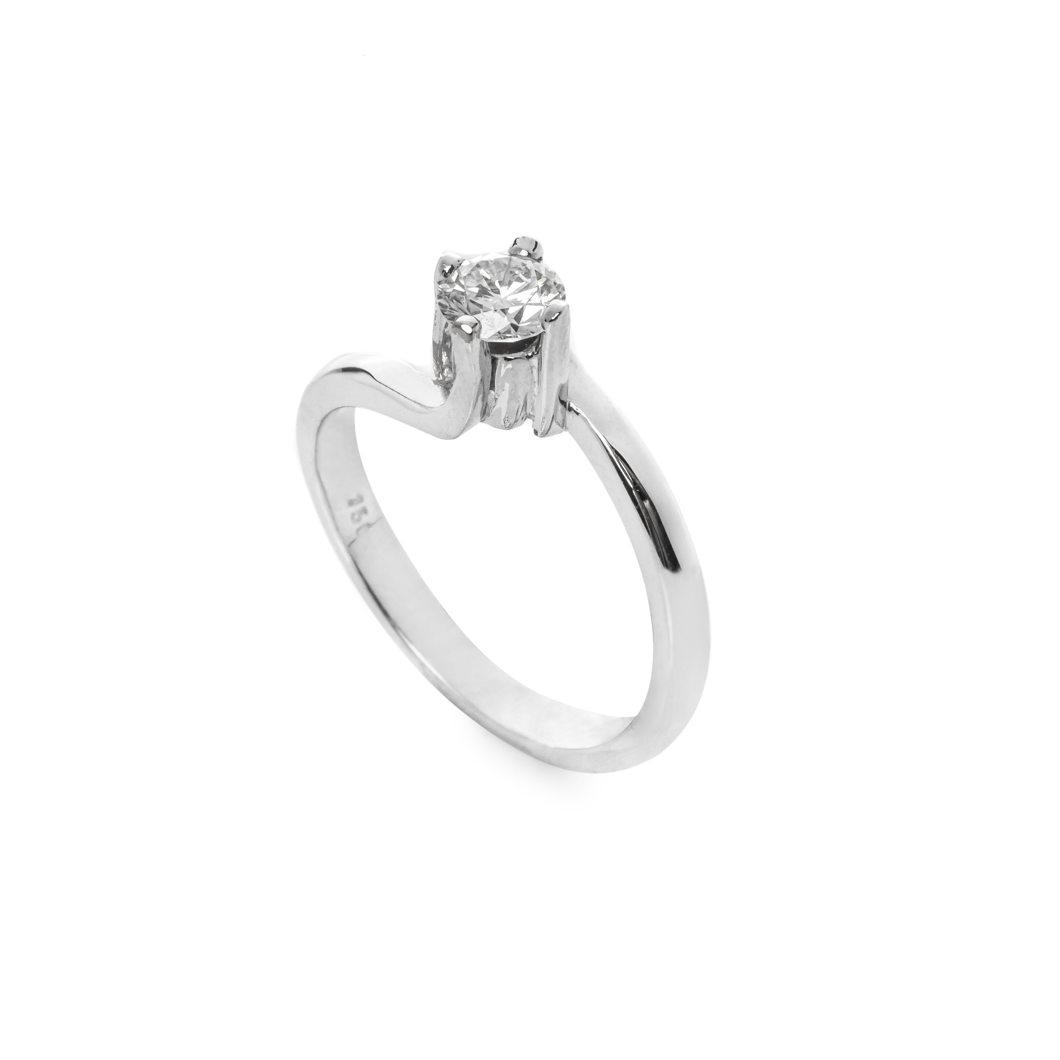 Δαχτυλίδι μονόπετρο φλόγα 0.50ct