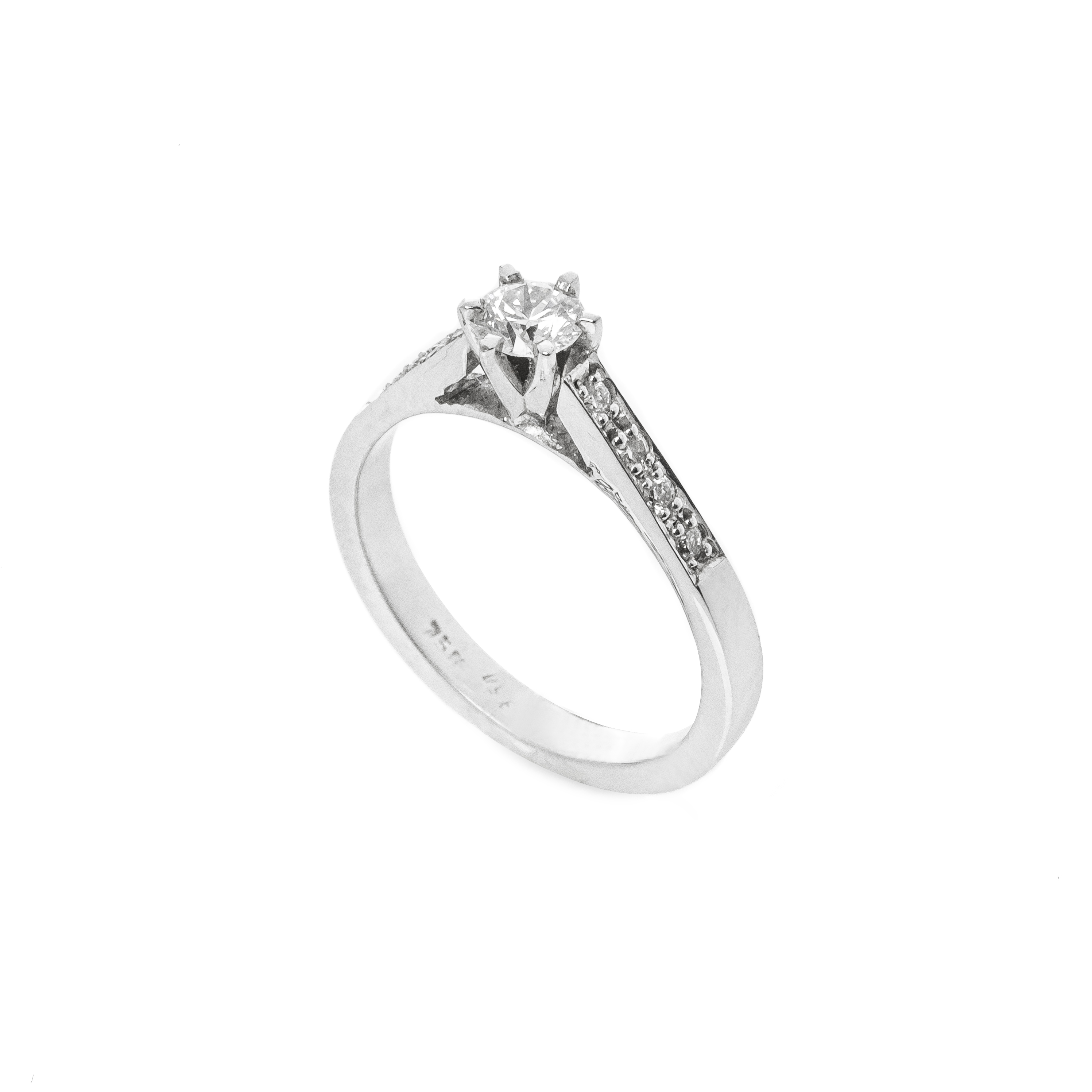 Δαχτυλίδι εξάδοντο μονόπετρο 0.49ct